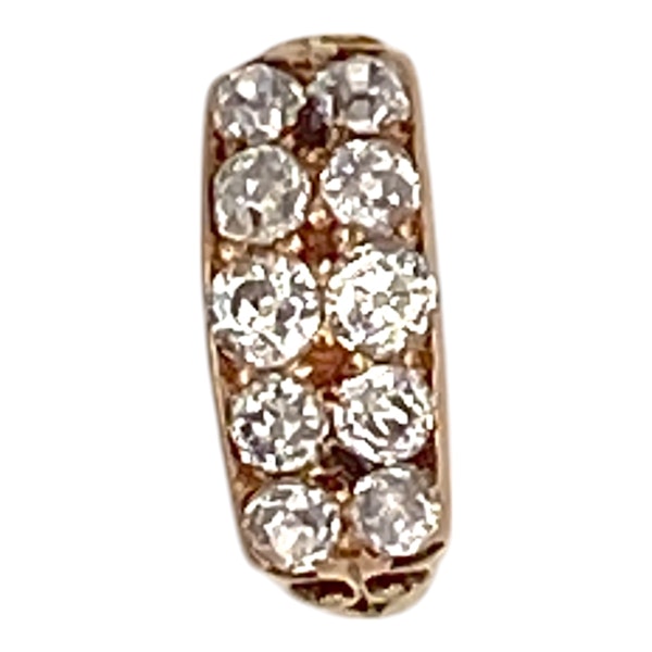 Antique two row diamond across the finger ring - image 3