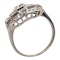 Continental  deco style diamond cluster ring - image 2