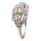 Continental  deco style diamond cluster ring - image 3