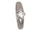 Retro diamond solitaire ring with princess cut diamond - image 4