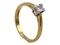 Retro emerald cut diamond solitaire ring - image 2