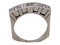 Retro half hoop diamond ring with square cuts and baguettes - image 4