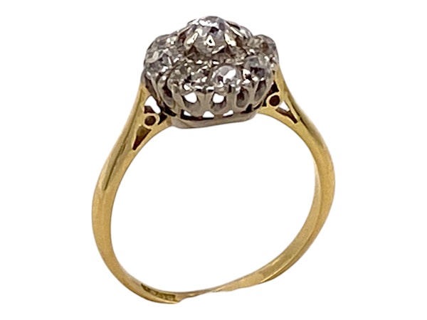 Antique diamond cluster ring - image 3