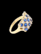 Antique sapphire and diamond chequer board ring SKU: 7929 DBGEMS - image 2