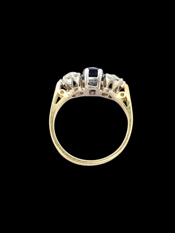 Antique sapphire and diamond engagement ring SKU: 7927 DBGEMS - image 3