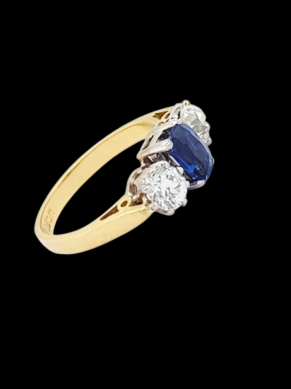 Antique sapphire and diamond engagement ring SKU: 7927 DBGEMS - image 4