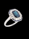 Art deco sapphire and diamond engagement ring SKU: 7923 DBGEMS - image 2