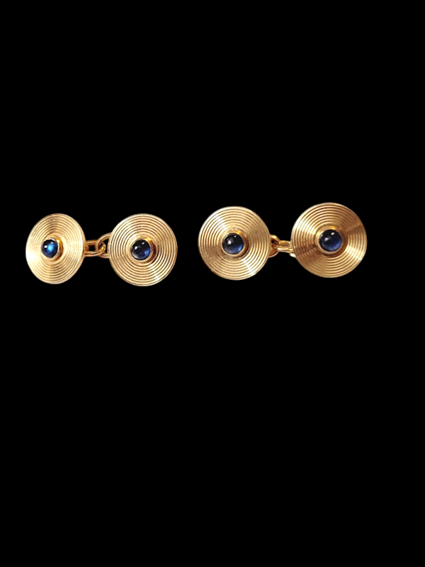 Vintage iconic Cartier sapphire gold cufflinks SKU: 7921 DBGEMS - image 3