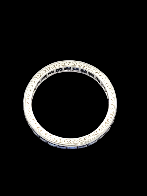 Art deco sapphire eternity ring SKU: 7920 DBGEMS - image 3