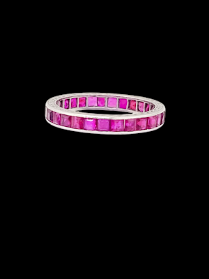 Art deco calibre ruby eternity band SKU: 7919 DBGEMS