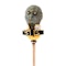 Antique Labradorite Diamond Enamel and Gold Monkey Head Stick Pin, Circa 1920 - image 4