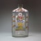 Bohemian painted glass flask, with pewter cap, 18th century - image 2