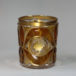 Bohemian amber glass beaker, c.1880