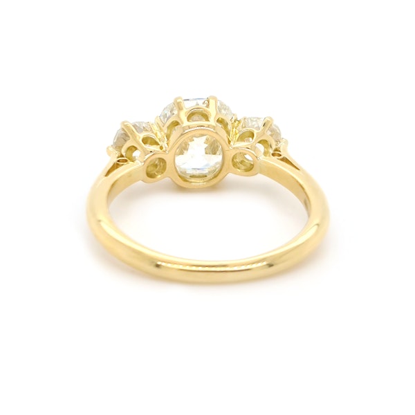 New Edwardian Style Three Stone Diamond and Gold Ring 2.00ct J SI1 - image 6