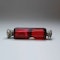 Ruby tinted double ended scent bottle, 19th century - image 2