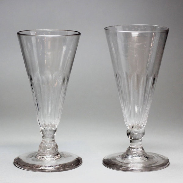 Two fluted drinking glasses, late Georgian, circa 1820 - image 1