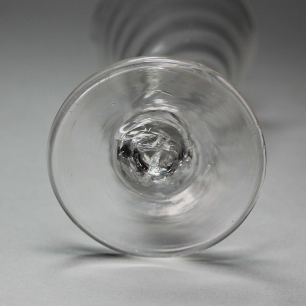 English wine glass with wrythen bowl, c.1760 - image 2