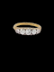 Antique diamond five stone carved half hoop ring SKU: 7934 DBGEMS - image 1