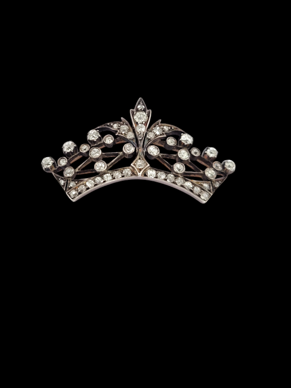 Antique diamond Tiara shaped brooch/comb SKU: 7922 DBGEMS - image 1