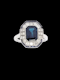 Art deco sapphire and diamond engagement ring SKU: 7923 DBGEMS - image 2