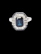 Art deco sapphire and diamond engagement ring SKU: 7923 DBGEMS - image 1