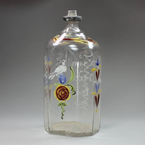 Bohemian glass flask, mid 18th century - image 1