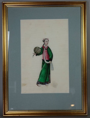 Chinese pith paper drawing, 19th century