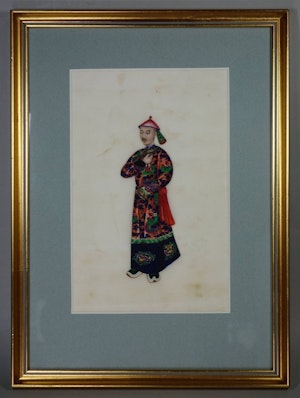 Chinese pith paper drawing, 19th century