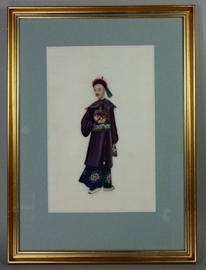 Chinese pith paper drawing, 19th century