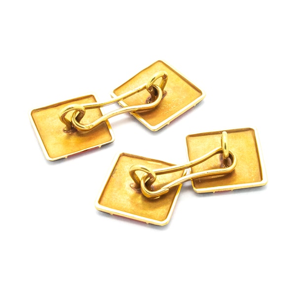 Tiffany & Co. Art Deco Enamel and Gold Cufflinks, Circa 1925 - image 5