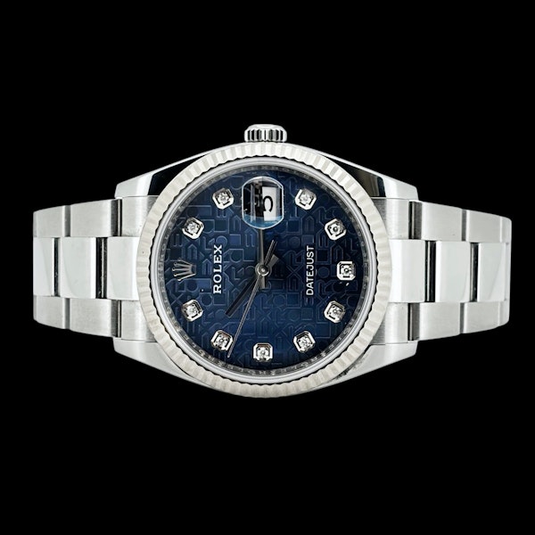 ROLEX DATEJUST 126234 BLUE COMPUTER DIAMOND DIAL FULL SET 2021 - image 4