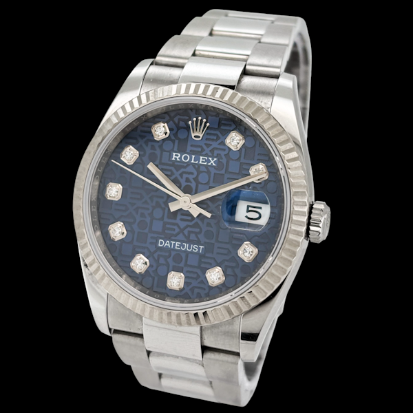 ROLEX DATEJUST 126234 BLUE COMPUTER DIAMOND DIAL FULL SET 2021 - image 1