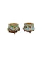 Russian silver gild and shaded enamel pair of salts, Moscow c.1910 - image 3