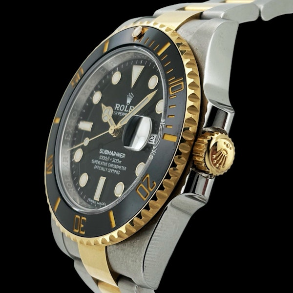 ROLEX SUBMARINER STEEL/GOLD 116613 LN BLACK FULL SET 2019 MINT - image 2