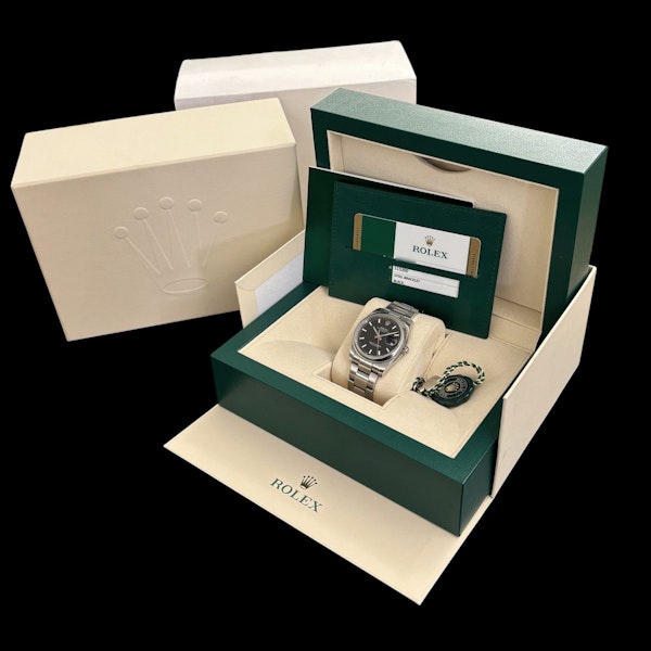 ROLEX OYSTER PERPETUAL DATE 115200 BLACK FULL SET 2019 - image 6