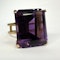 Vintage 1970’s Gold Chunky Amethyst Ring-SADDINGTONS JEWELLERY STAND 375 - image 4