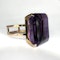 Vintage 1970’s Gold Chunky Amethyst Ring-SADDINGTONS JEWELLERY STAND 375 - image 3