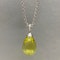 Lemon Citrine Briolette Diamond Pendant in 18ct White Gold by LILLY SHAPIRO - image 3