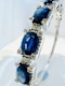 Natural Blue Sapphire 9.03ct & Diamond 0.56ct Bangle - image 1