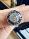 Art Deco Style, Diamond & Sapphire Ring - image 8