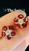 5.23cts Natural Burma Ruby & Diamond Earrings - image 3