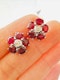 5.23cts Natural Burma Ruby & Diamond Earrings - image 4