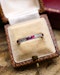 A very fine 18 ct. White Gold Ruby and Diamond Half Eternity Ring, Birmingham Marks for 1966. - image 1