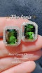 Green Tourmaline & Diamond Earrings - image 2