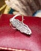 A very fine Platinum (stamped), Art Deco Old Europeand Cut Diamond Plaque Ring, with approximately 2.90 Carats of G - H Colour, VS1 - VS2 Clarity Diamonds. English. Circa 1930 - image 5