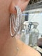 3.53ct Diamond Hoop Earrings - image 4