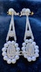 Vintage, Diamond & White Cultured Pearl Earrings - image 7