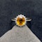 Orange Sapphire Diamond Ring in 18ct White Gold date circa 1980, SHAPIRO & Co since1979 - image 1