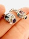 Vintage, Amethyst and Topaz Earrings - image 3