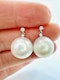 White South Sea Pearl & Diamond Earrings - image 3